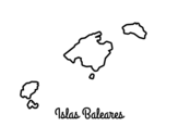 Dibujo de Islas Baleares para colorear