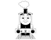 Dibujo de James la locomotora para colorear