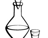 Dibujo de Jarra y vaso para colorear