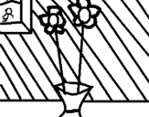 Dibujo de Jarrón de flores 2 para colorear