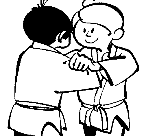 Dibujo de Judo amistoso para Colorear