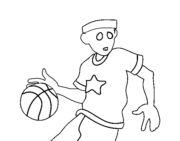 Dibujo de Jugador de básquet junior para Colorear