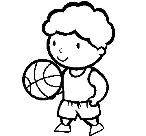 Dibujo de Jugador de básquet para Colorear