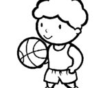 Dibujo de Jugador de básquet para colorear