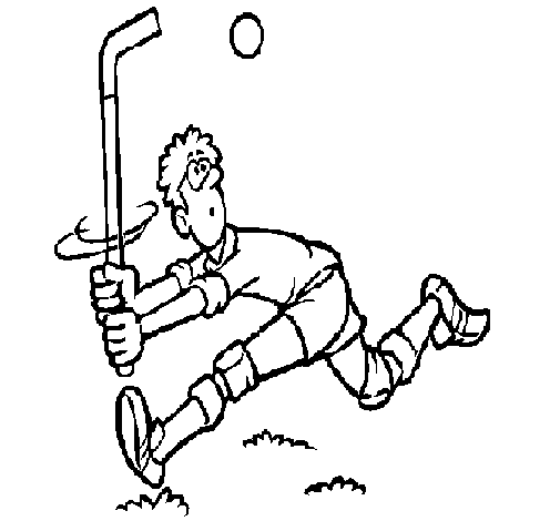 Dibujo de Jugador de hockey sobre hierba para Colorear