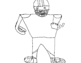 Dibujo de Jugador de rugby para colorear