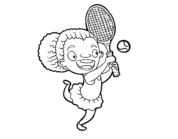 Dibujo de Jugadora de tenis para Colorear