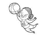 Dibujo de Jugadora de voleibol para colorear