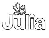 Dibujo de Julia para colorear
