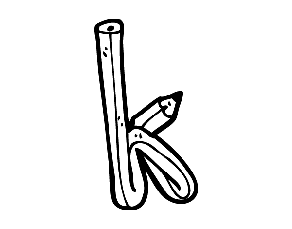 Dibujo De K Minuscula Para Colorear Dibujos Net