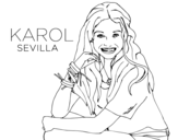 Dibujo de Karol Sevilla de Soy Luna para colorear