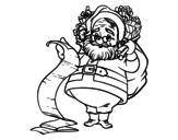 Dibujo de La lista de Papá Noel para colorear