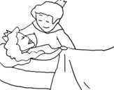 Dibujo de La princesa durmiente y el príncipe para colorear