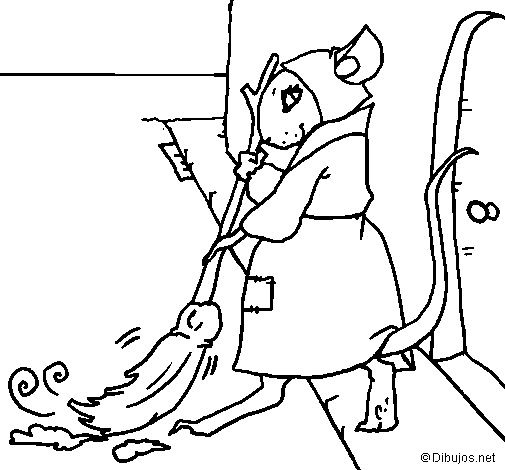 Dibujo de La ratita presumida 1 para Colorear