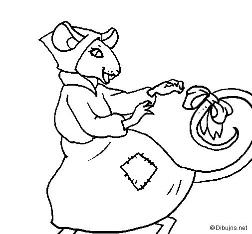 Dibujo de La ratita presumida 7 para Colorear