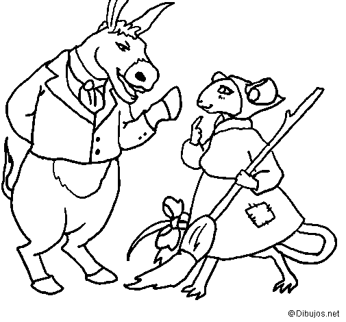 Dibujo de La ratita presumida 9 para Colorear