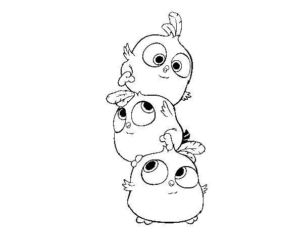Dibujo de Las crias de Angry Birds para Colorear