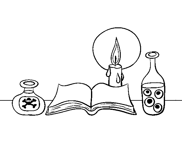 Dibujo de Libro de conjuros para Colorear