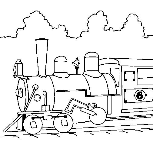Dibujo de Locomotora para Colorear