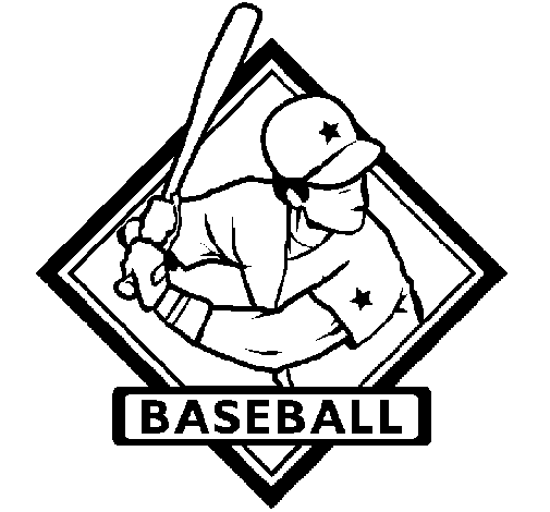 Dibujo de Logo de béisbol para Colorear