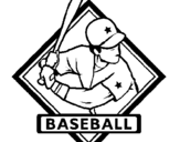 Dibujo de Logo de béisbol para colorear