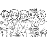 Dibujo de Los chicos de One Direction para colorear