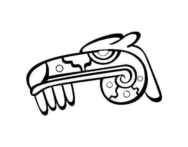 Dibujo de Los días aztecas: el caimán Cipactli para Colorear