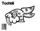 Dibujo de Los días aztecas: el conejo Tochtli para colorear