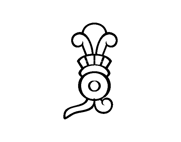 Dibujo de Los días aztecas: la flor Xochitl para Colorear