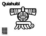 Dibujo de Los días aztecas: la lluvia Quiahuitl para colorear