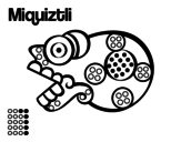 Dibujo de Los días aztecas: la muerte Miquiztli para colorear