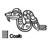 Dibujo de Los días aztecas: la serpiente Cóatl para colorear