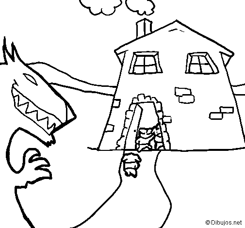 Dibujo de Los tres cerditos 10 para Colorear
