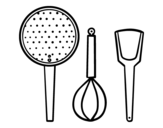 Dibujo de Los utensilios de cocina para colorear