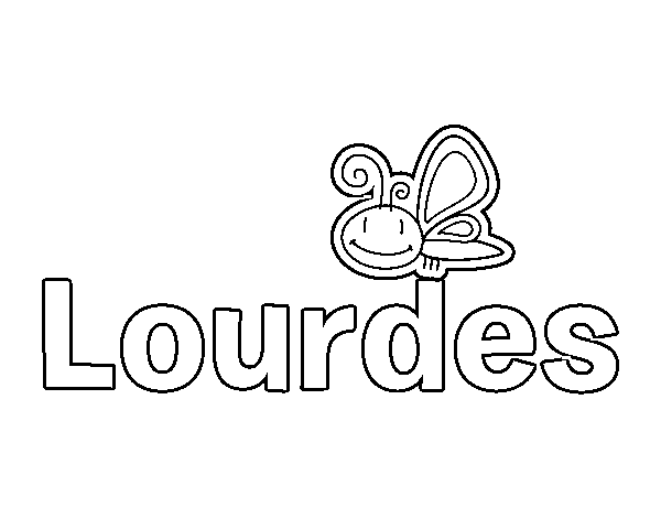 Dibujo de Lourdes para Colorear