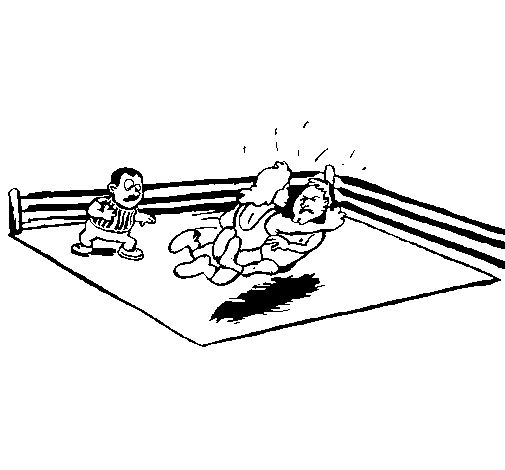 Dibujo de Lucha en el ring para Colorear