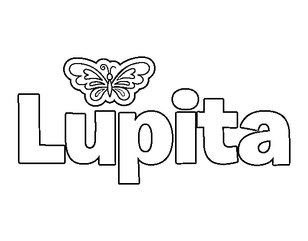 Dibujo de Lupita para Colorear