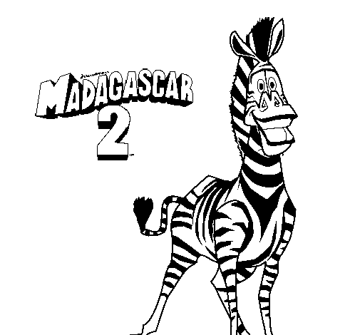 Dibujo de Madagascar 2 Marty 2 para Colorear