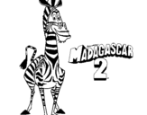Dibujo de Madagascar 2 Marty para colorear