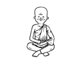Dibujo de Maestro budista para colorear
