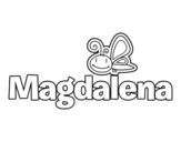Dibujo de Magdalena nombre para colorear