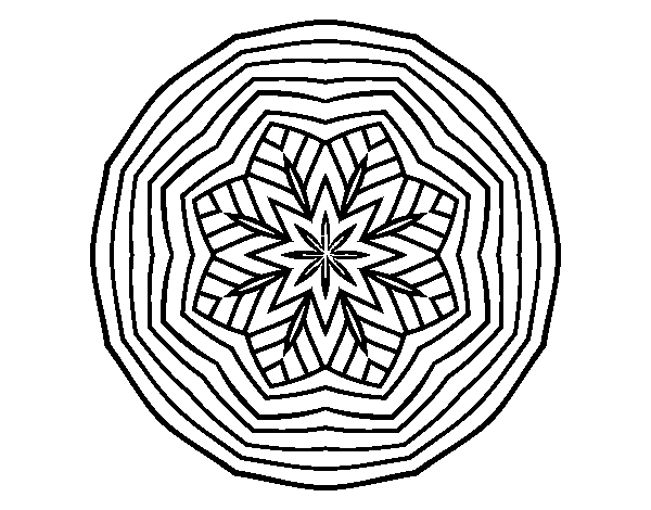 Dibujo de Mandala cenital para Colorear