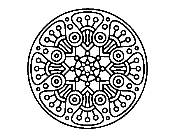 Dibujo de Mandala crop circle para Colorear