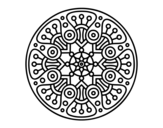 Dibujo de Mandala crop circle para colorear