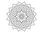 Dibujo de Mandala destello creciente para colorear