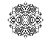 Dibujo de Mandala estrella decorada para colorear