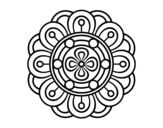 Dibujo de Mandala flor creativa para colorear