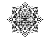 Dibujo de Mandala flor de fuego para colorear