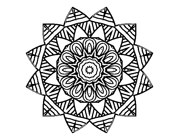 Dibujo de Mandala frutal para Colorear 