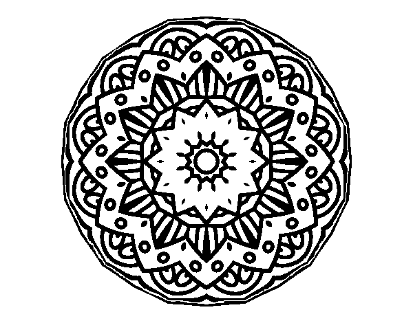 Dibujo de Mandala modernista para Colorear